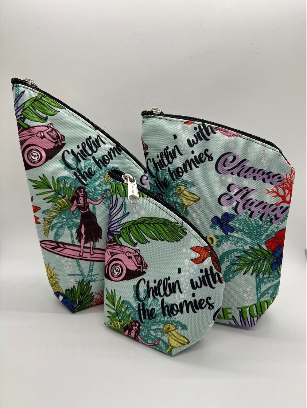 Handcrafted Yerba Mate Bag Set: Citroen Car Beach Print